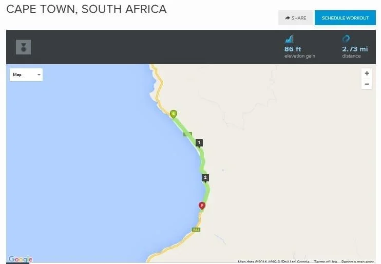 Cape Town route